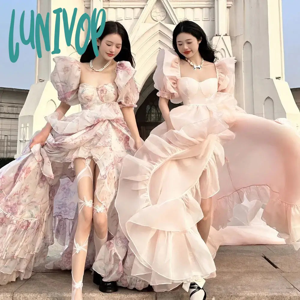 Unique high neck prom dresses for a sophisticated look-Lunivop Pink Princess Dress Women Elegant Square Collar Puff Sleeve Mesh Party Dress High Waist Birthday Party Dress Fashion Prom Dress Unique high neck prom dresses for a sophisticated look-Lunivop Pink Princess Dress Women Elegant Square Collar Puff Sleeve Mesh Party Dress High Waist Birthday Party Dress Fashion Prom Dress