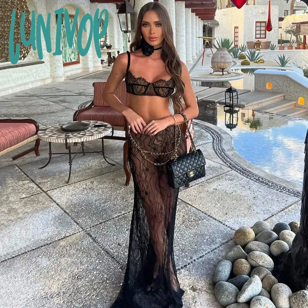 Elegant prom dresses for women-Lunivop Sexy 2 Piece Sets Crop Top And Maxi Skirt Elegant Party Evening Sheer Lace Dresses Vacation Outfits For Women Elegant prom dresses for women-Lunivop Sexy 2 Piece Sets Crop Top And Maxi Skirt Elegant Party Evening Sheer Lace Dresses Vacation Outfits For Women