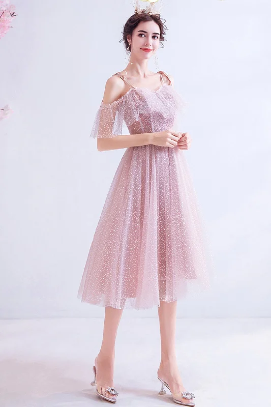 Sleek prom dresses with minimal detailing-Pink tulle short A line prom dress homecoming dress 8729 Sleek prom dresses with minimal detailing-Pink tulle short A line prom dress homecoming dress 8729