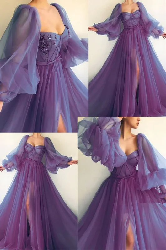 Fashion-forward prom dresses for trendy girls-Puff Sleeve Prom Dresses formal prom dress gh1758 Fashion-forward prom dresses for trendy girls-Puff Sleeve Prom Dresses formal prom dress gh1758