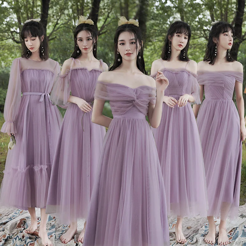 Gorgeous multi-color prom dresses-Purple tulle short prom dress party dress  10042