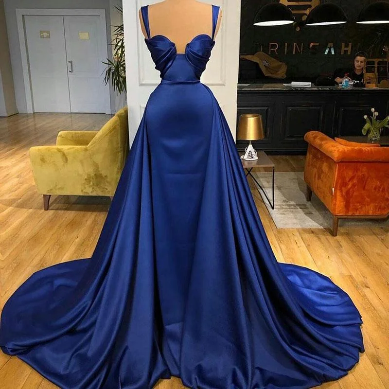 Trendy V-neck prom dresses for elegance-royal blue prom dresses, simple prom dress, detachable skirt prom dresses gh1980 Trendy V-neck prom dresses for elegance-royal blue prom dresses, simple prom dress, detachable skirt prom dresses gh1980