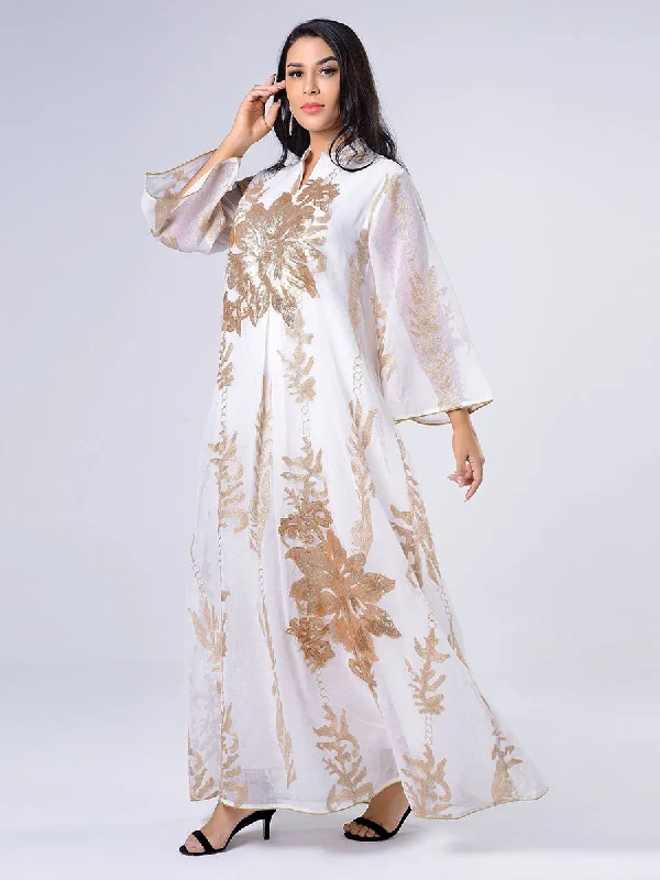 White Abaya Dress