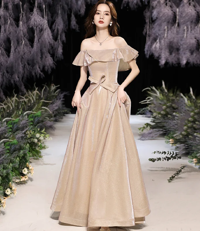 Affordable prom dresses for any occasion-Shiny satin long A line prom dress party dress 8752 Affordable prom dresses for any occasion-Shiny satin long A line prom dress party dress 8752