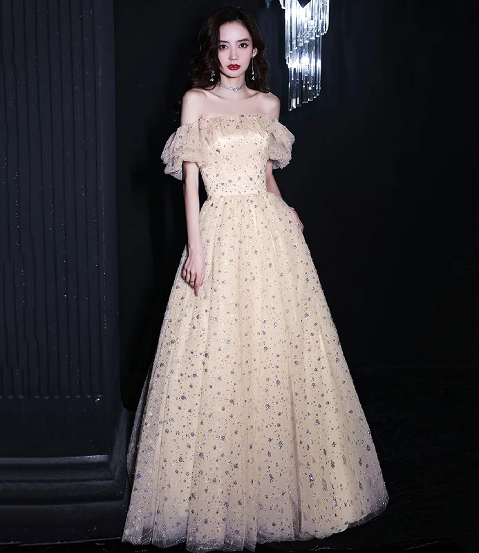 Prom dresses for plus-size women-Shiny tulle sequins long A line prom dress evening dress 8715 Prom dresses for plus-size women-Shiny tulle sequins long A line prom dress evening dress 8715
