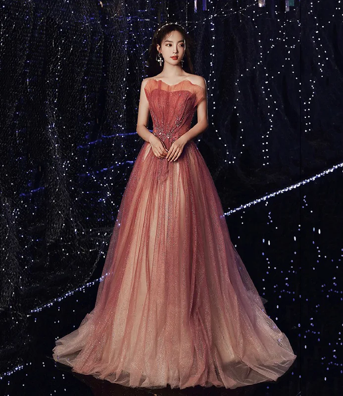Sweetheart neck prom dresses for romance-Shiny tulle sequins long prom dress A line evening dress 8580 Sweetheart neck prom dresses for romance-Shiny tulle sequins long prom dress A line evening dress 8580