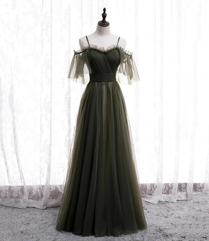 Elegant prom dresses for women-Simple tulle long A line prom dress evening dress 8930 Elegant prom dresses for women-Simple tulle long A line prom dress evening dress 8930