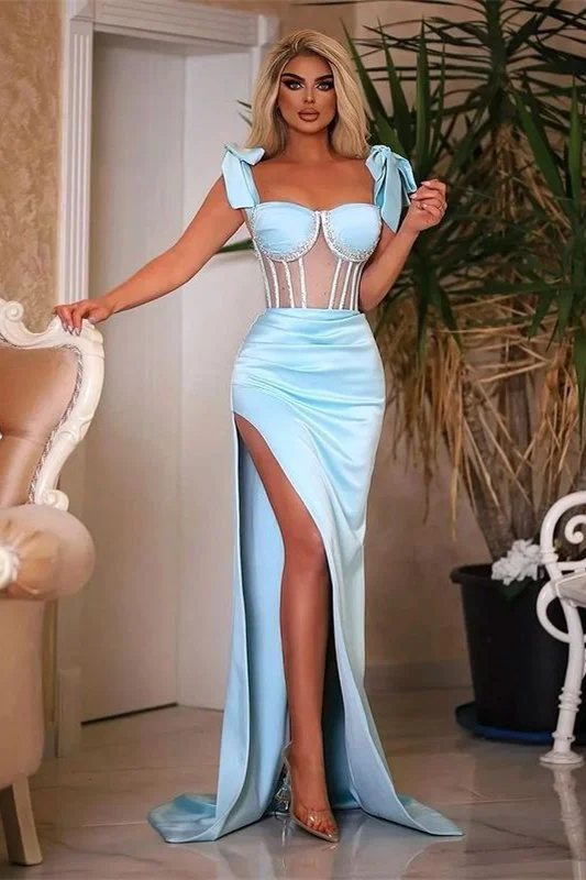 Ball gown prom dresses for dramatic effect-Sky Blue Sweetheart Mermaid Prom Dress gh677 Ball gown prom dresses for dramatic effect-Sky Blue Sweetheart Mermaid Prom Dress gh677