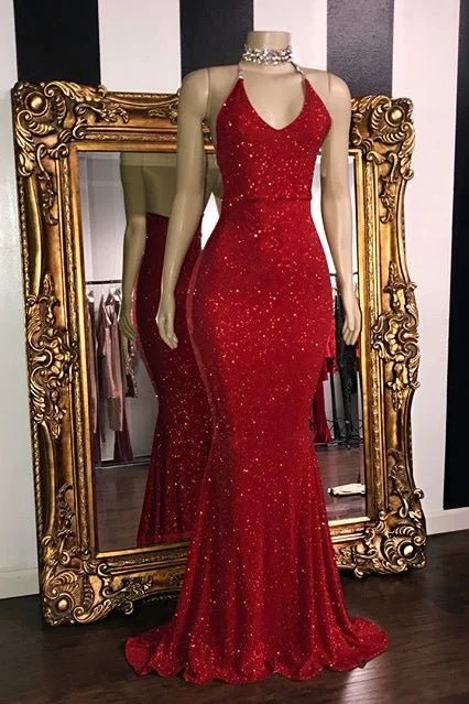 Trendy short prom dresses for spring-Sleeveless Red Mermaid Prom Dress With Seuqins gh639 Trendy short prom dresses for spring-Sleeveless Red Mermaid Prom Dress With Seuqins gh639