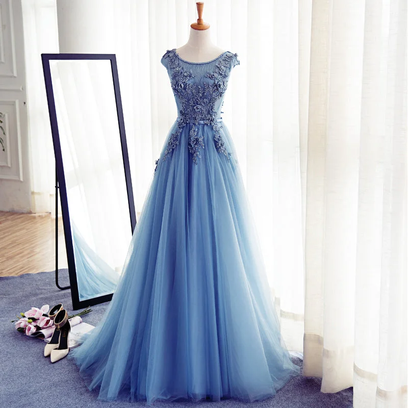 Prom dresses for formal dinners-Stylish A-line tulle lace long prom dress,formal dresses 7669 Prom dresses for formal dinners-Stylish A-line tulle lace long prom dress,formal dresses 7669