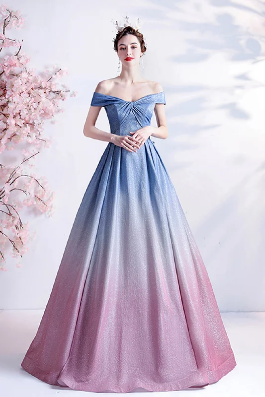 Lace prom dresses for a timeless style-Stylish blue gradient long A line prom dress blue evening dress 8772 Lace prom dresses for a timeless style-Stylish blue gradient long A line prom dress blue evening dress 8772
