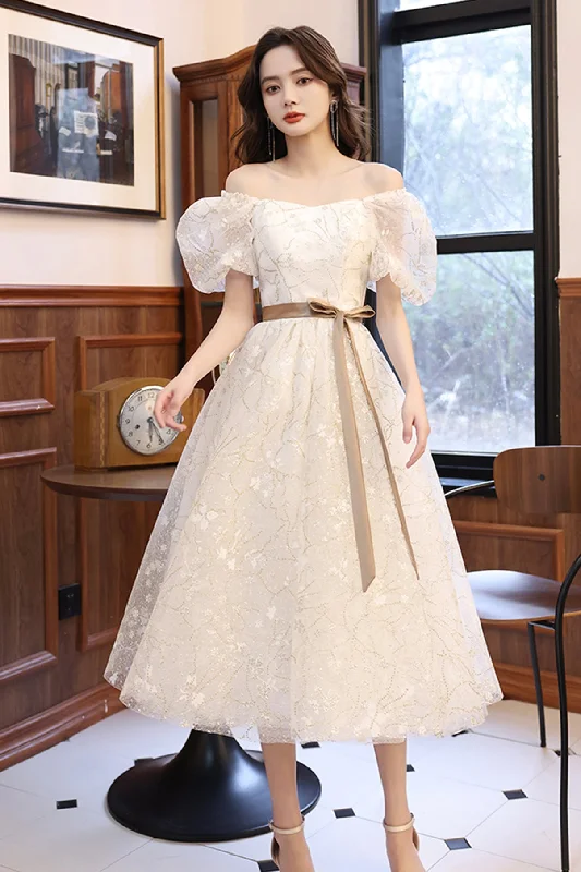 Prom dresses for formal dinners-Sweet A line sequins short prom dress  8677
