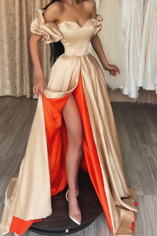 Prom dresses with green accents-Sweetheart Off-the-Shoulder Long Prom Dress With Split gh756 Prom dresses with green accents-Sweetheart Off-the-Shoulder Long Prom Dress With Split gh756