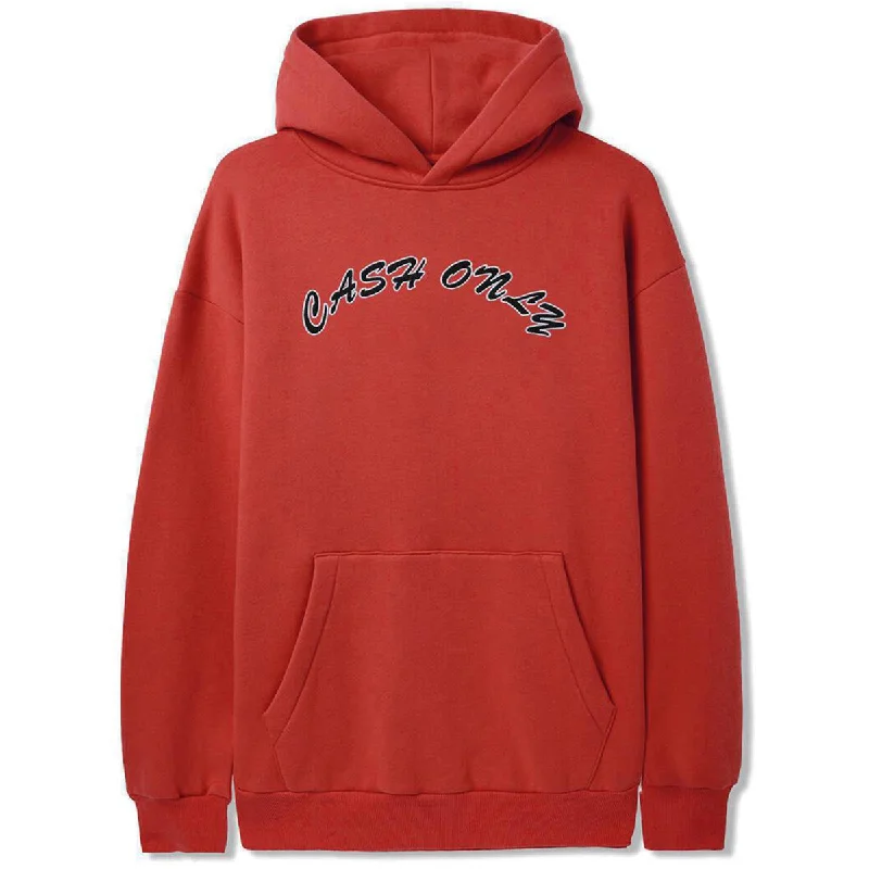 Cash Only - Felt Applique Logo Hoodie Chilli