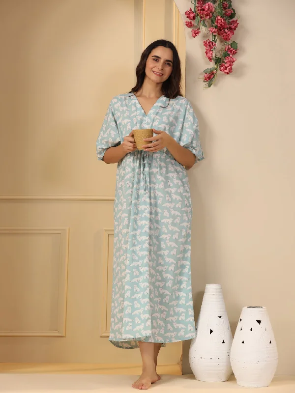 evening dress return policy details-Panda Women Pure Cotton Night Dress