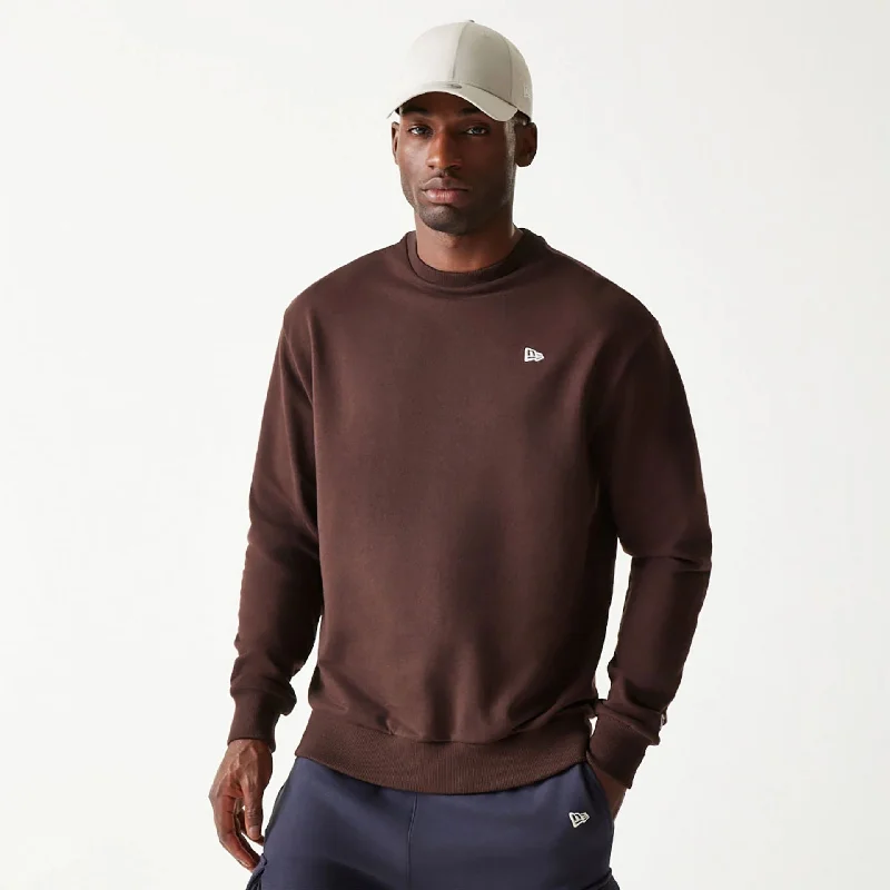 New Era Essential Dark Brown Oversized Crewneck Sweater