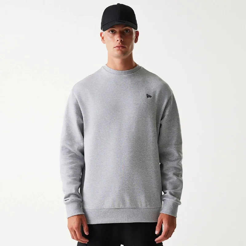 New Era Essential Grey Oversized Crewneck Sweater