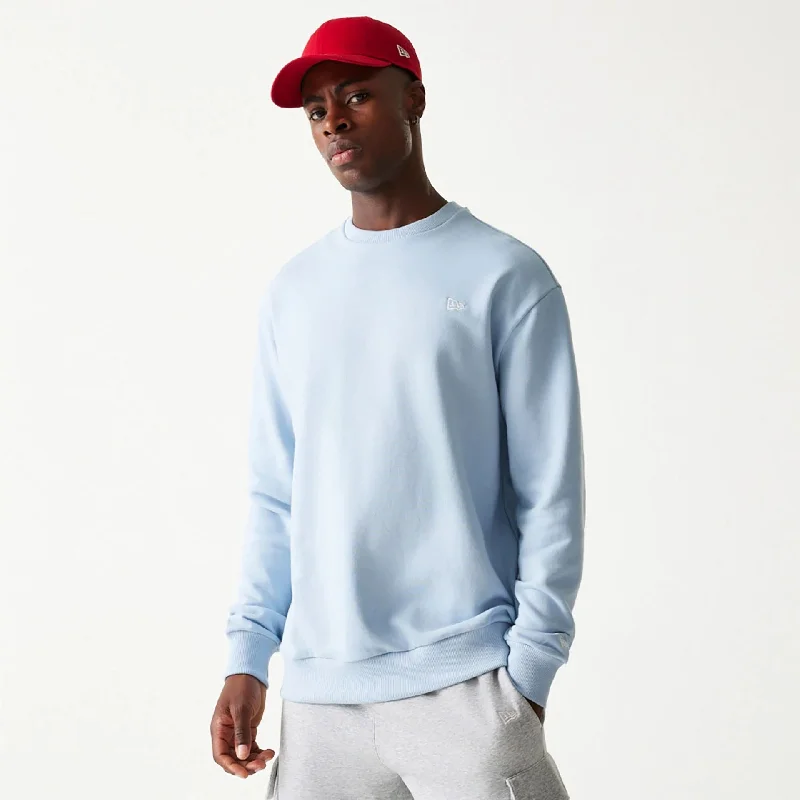 New Era Essential Pastel Blue Oversized Crewneck Sweater