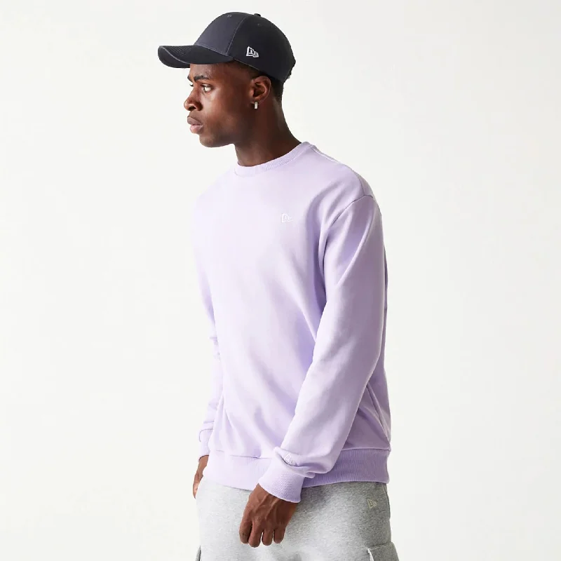 New Era Essential Pastel Purple Oversized Crewneck Sweater