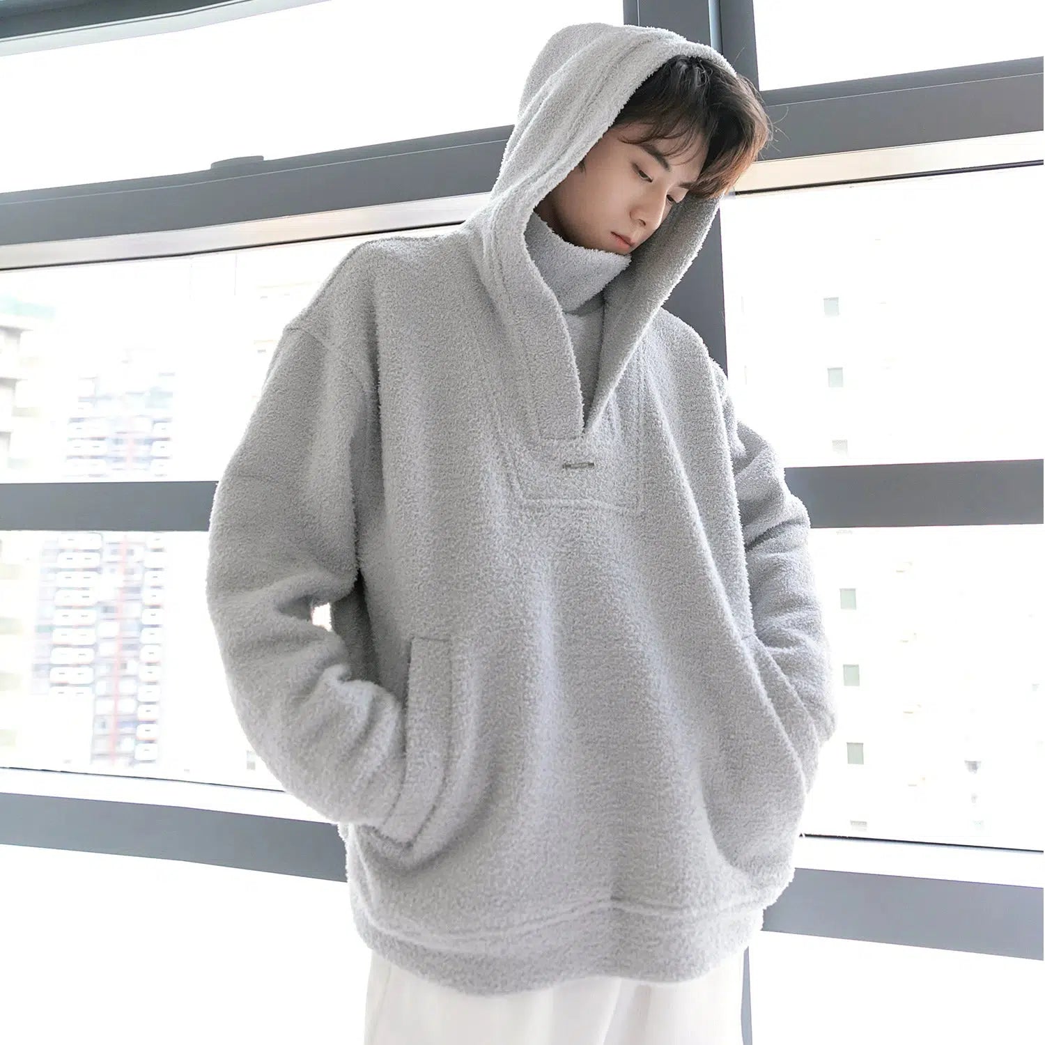 Turtleneck Hooded Casual Sweatshirt