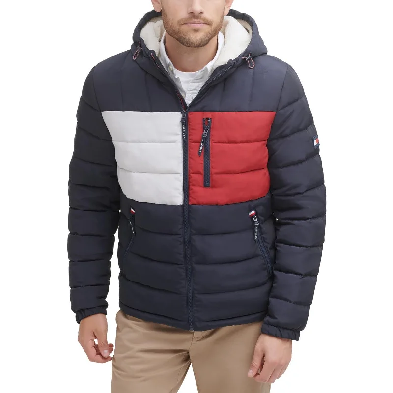 Tommy Hilfiger Mens Insulated Hooded Puffer Jacket