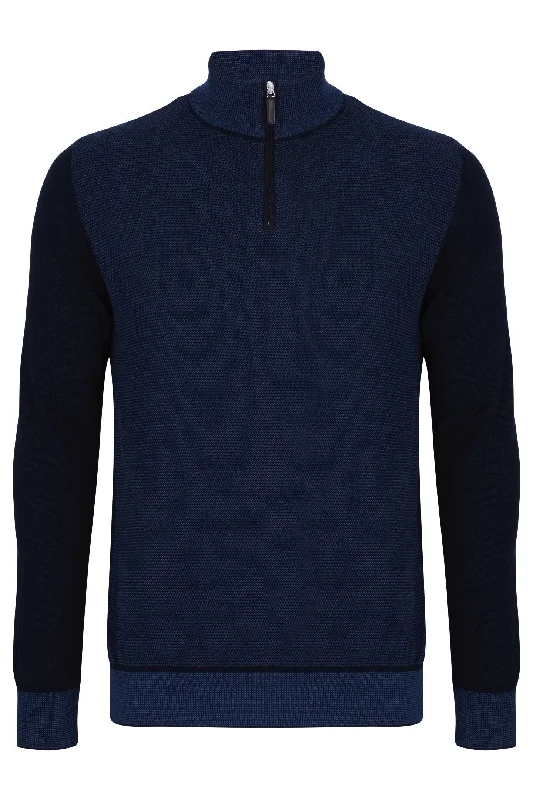 QUINN INDIGO HALF ZIP