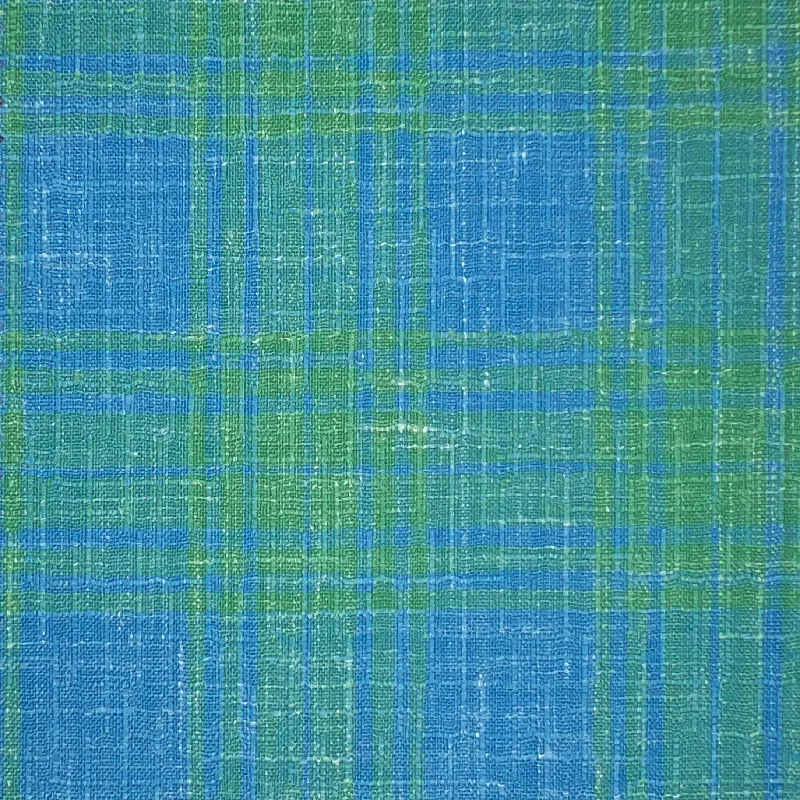 Westwood Hart Lime Green with Sky Blue Plaid Wool Linen Silk Blend Men's Sportcoat
