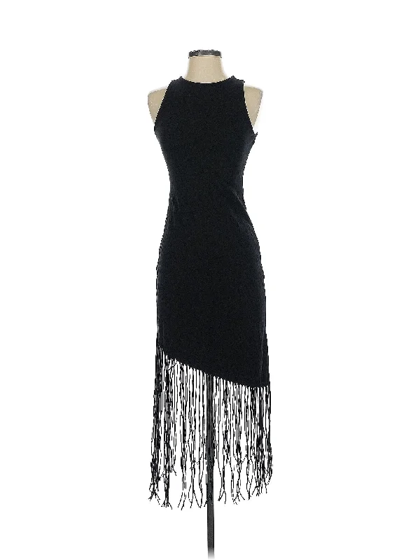 cocktail dress with side ruffles-Cocktail Dress