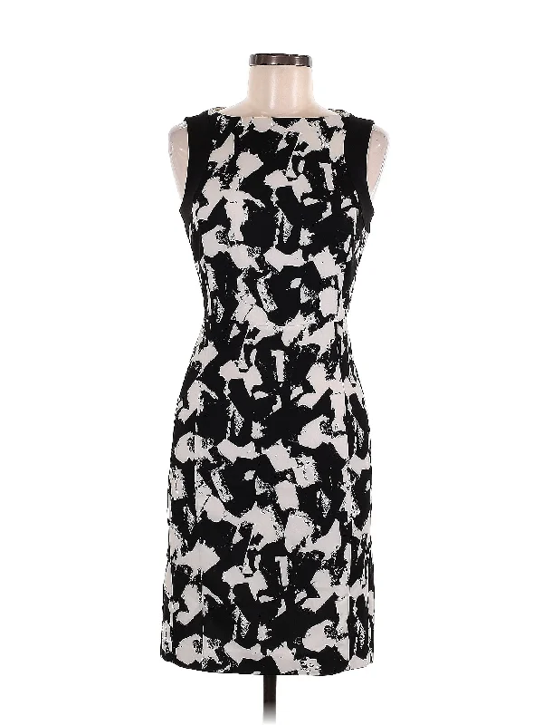 cocktail dress with illusion neckline-Cocktail Dress