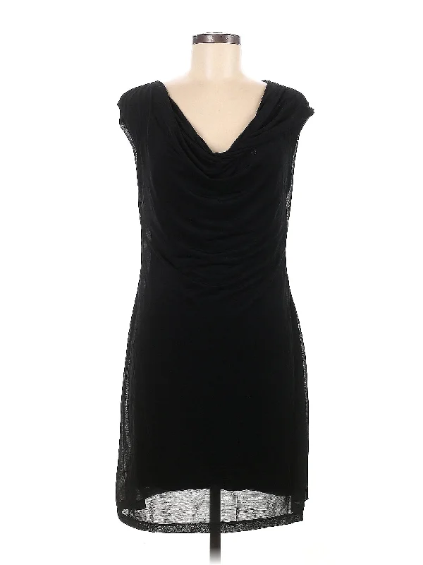 cocktail dress with sheer overlay-Cocktail Dress