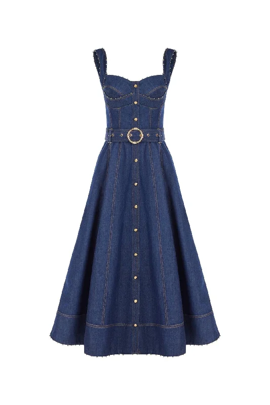 contrast lining evening dresses-Elena Dress