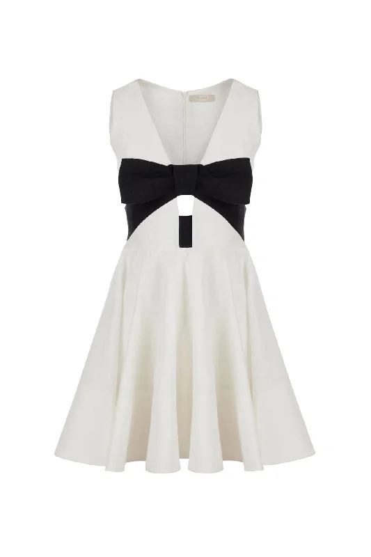 embroidered cuffs evening dresses-Lori Dress