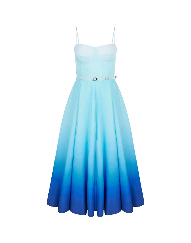 evening gowns with side sashes-Nuvola Dress