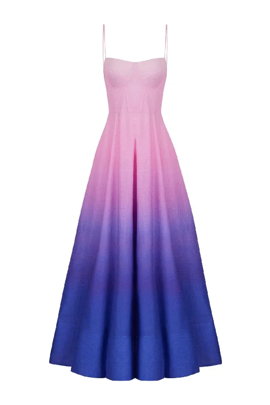 mesh panel evening dresses-Pia Dress