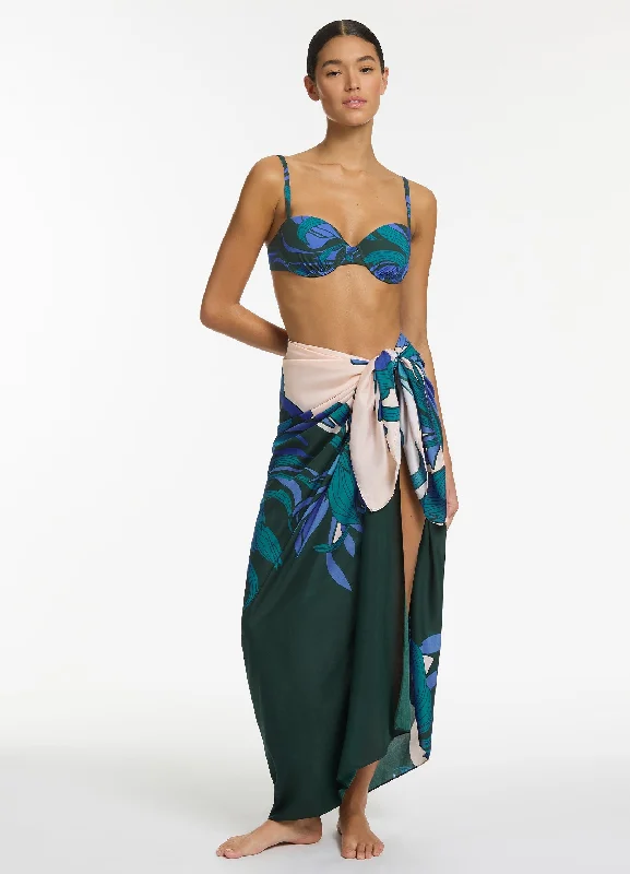 layered tulle evening gowns-Queen Of The Night Pareo - Azul