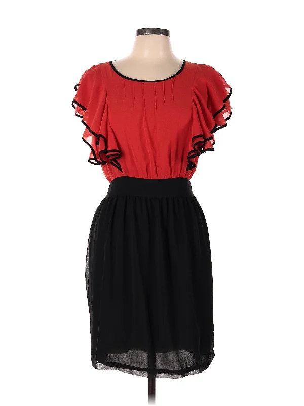 cocktail dress with side rosettes-Cocktail Dress