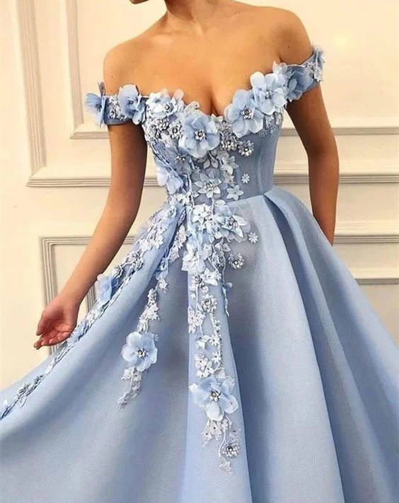 evening dress for innovation events-Floral Evening Dress, Prom Dress