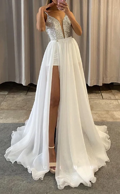 evening gowns for hourglass figures-G2826 - Chic & Modern A-Line V-Neck Spaghetti Straps Tulle Long Prom Evening Dress evening gowns for hourglass figures-G2826 - Chic & Modern A-Line V-Neck Spaghetti Straps Tulle Long Prom Evening Dress
