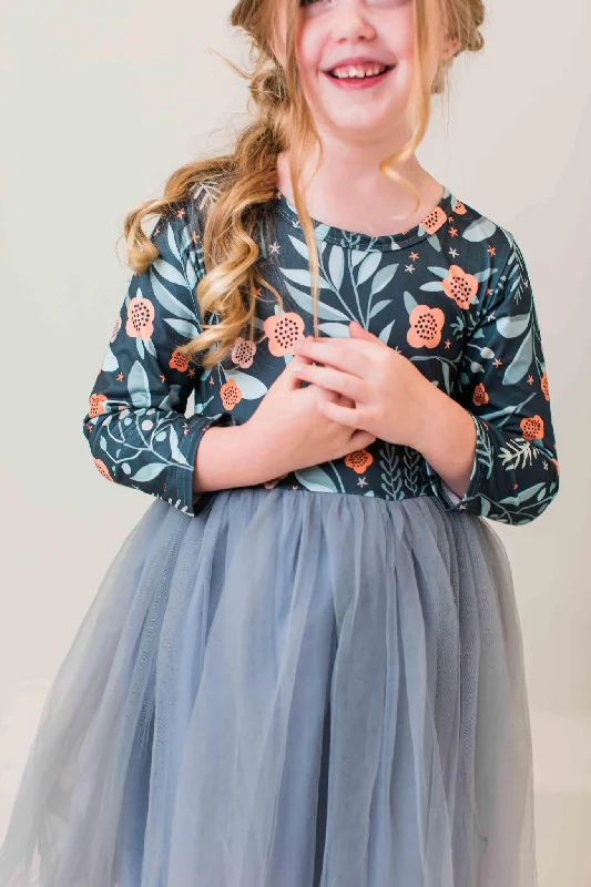 evening dress for innovation summits-Into the Night L/S Tutu Dress