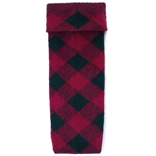 evening dresses with rosette details-Premium Merino Wool Full Evening Diced Kilt Hose - Claret and Tartan Green evening dresses with rosette details-Premium Merino Wool Full Evening Diced Kilt Hose - Claret and Tartan Green
