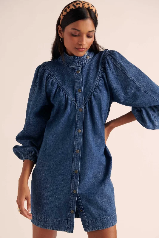 cocktail dress for executive dinners-Robe Betsy bleu outremer