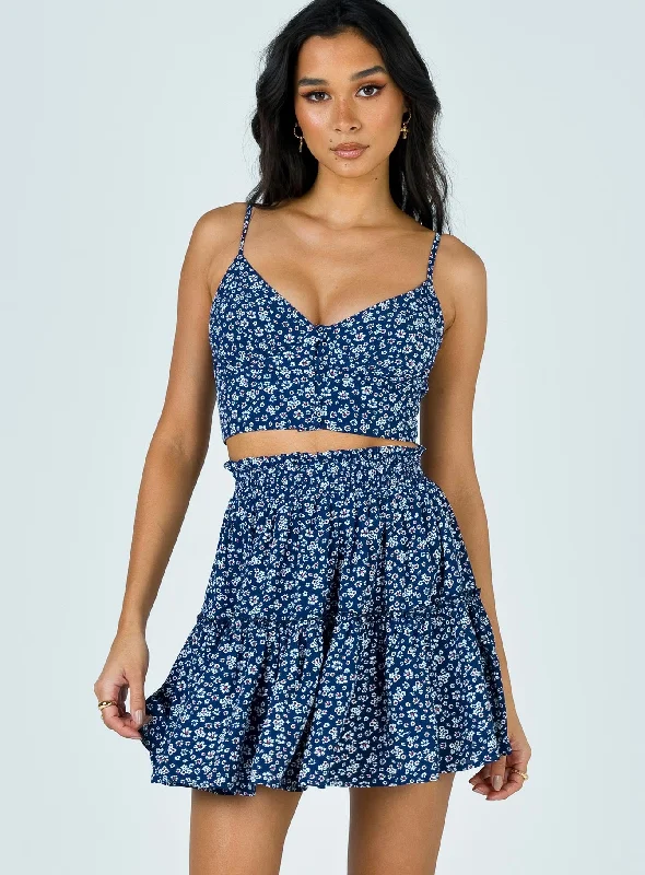 evening dresses with pearl details-Shah Set Midnight Blue
