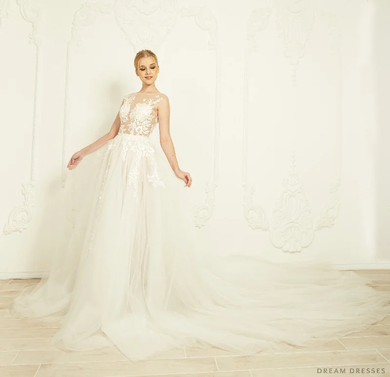 Wedding dress: different body types wow--A-line Lace Wedding Dress (#Lavinia)