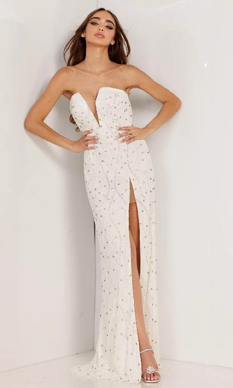 Wedding dress statement jewelry wow--Aleta Couture 1148 - Strapless Stoned Embellished Dress Wedding dress statement jewelry wow--Aleta Couture 1148 - Strapless Stoned Embellished Dress