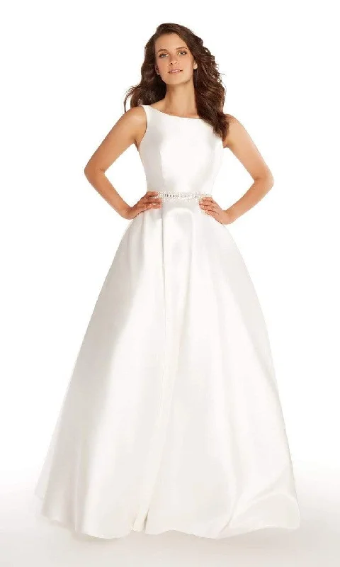 Wedding dress indoor wedding style glam--Alyce Paris Sleeveless Bateau Mikado A-Line Gown 60113 - 1 pc Diamond White In Size 8 and 10 Available Wedding dress indoor wedding style glam--Alyce Paris Sleeveless Bateau Mikado A-Line Gown 60113 - 1 pc Diamond White In Size 8 and 10 Available