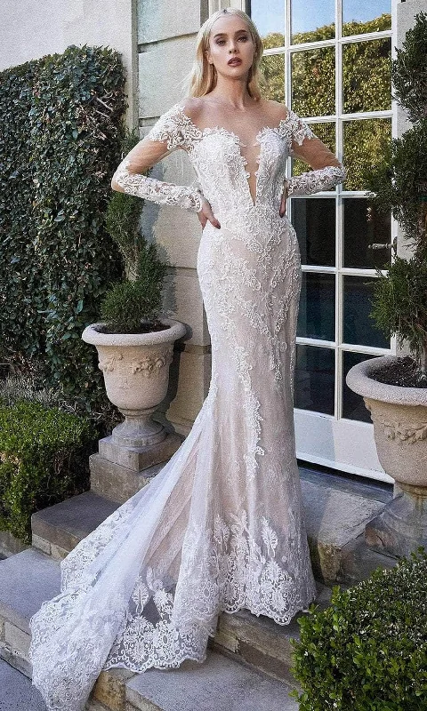 Wedding dress easy returns choice now--Andrea and Leo A1022 - Illusion Lace Bridal Gown Wedding dress easy returns choice now--Andrea and Leo A1022 - Illusion Lace Bridal Gown