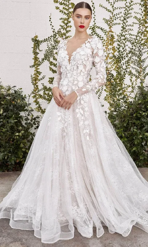 Wedding dress with a halter neckline unique--Andrea and Leo A1067WC