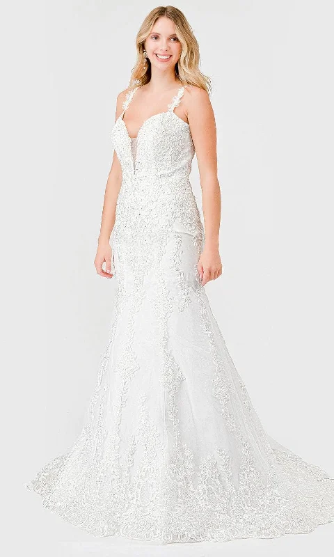 Wedding dress: latest trends and style--Aspeed Design MS0009 - Lace Appliqued Trumpet Bridal Dress Wedding dress: latest trends and style--Aspeed Design MS0009 - Lace Appliqued Trumpet Bridal Dress