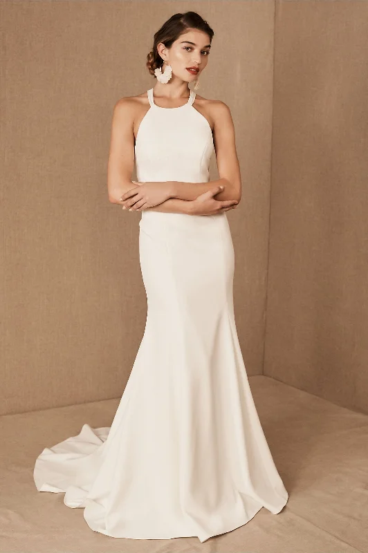 Wedding dress anniversary dinner fab look--BHLDN Jenny Yoo Shipley Gown