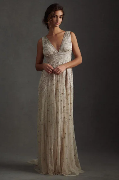 Dress for wedding elegant style timeless era--BHLDN Laurel Gown